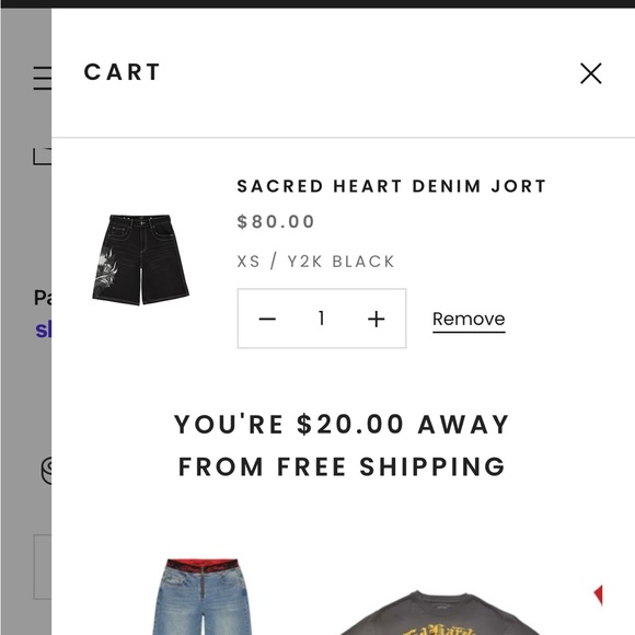 Ed Hardy Black and Red jorts - Picture 6 of 6